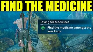How to find the medicine amongst the wreckage | Assassins Creed black flag (diving for medicine)