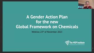 A Gender Action Plan for the new Global Framework on Chemicals -  Webinar Recording