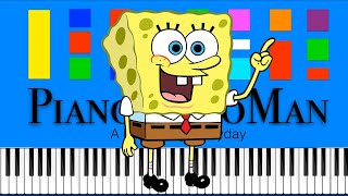 SpongeBob SquarePants F. U. N.  Song Slow EASY Medium 4K Piano Tutorial