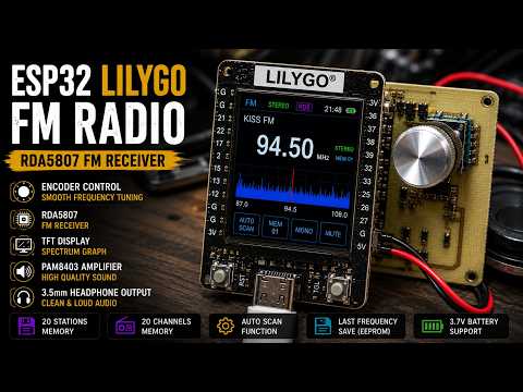 ESP32 FM Radio Receiver with Amazing TFT Interface