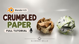 How to Make Crumpled Paper in Blender 3D | Easy Blender Tutorial for Beginners
