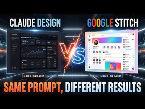 Claude Design Vs Google Stitch Same Prompt Shocking Results