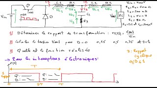 Hacheur de tension Buck  :   Exercice (convertisseur  d&rsquo;&eacute;nergie CC/CC)