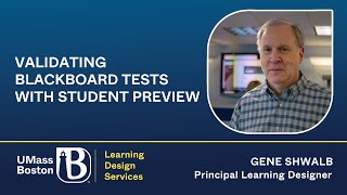 Validating Blackboard Tests with Student Preview
