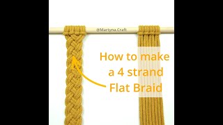 How to make a 4 strand Flat Braid #shorts