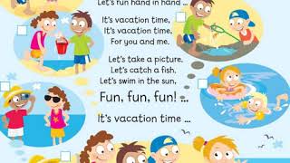 English song for children: Let&acute;s go to the beach