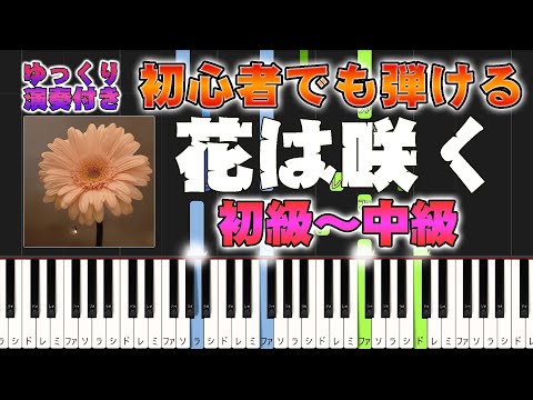 【楽譜あり】花は咲く/東日本大震災復興支援ソング（ピアノソロ初級～中級・初心者向け）花は咲くプロジェクト【ピアノアレンジ楽譜】/簡単/ゆっくり演奏付き/Flowers Will Bloom