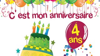 50min de chansons pour f&ecirc;ter l'anniversaire des tout-petits : 4 ans ! 🎉