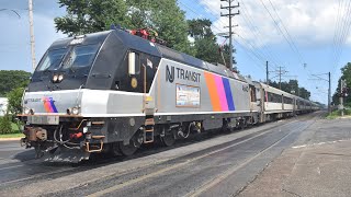 NJ Transit ALP-46A #4640 (Disco Stripe Heritage Unit) NJCL Train 3256 Little Silver NJ 