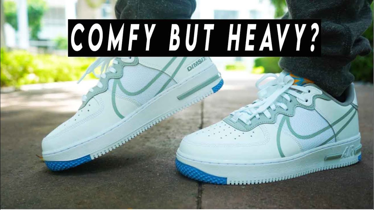 nike air force react on feet