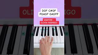 Vampire - Olivia Rodrigo (Piano Tutorial) #vampireoliviarodrigo #easypianotutorial