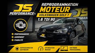 Reprogrammation moteur Volkswagen Golf 7 1.6 TDI 90chx by JS PERFORMANCE