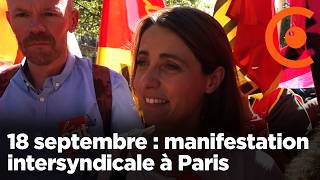 18 septembre : la manifestation intersyndicale &agrave; Paris r&eacute;unit plus de 50000 personnes