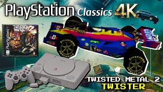 Twisted Metal 2 [PSX] - 4K 60fps Gameplay No Commentary [Twister]