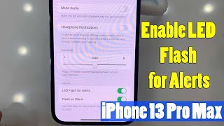 How to Enable LED Flash for Alerts on iPhone 13 Pro Max - Manage LED Notifications