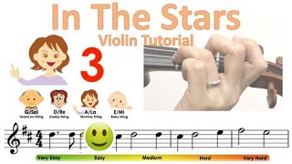 Benson Boone - In the Stars sheet music and easy violin tutorial