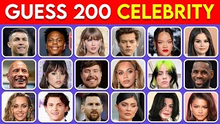 Guess The Celebrity in 3 seconds | 200 Most Famous People In The World