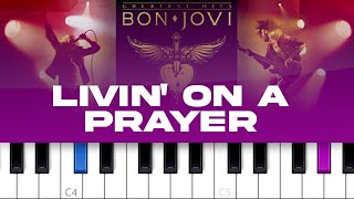 Bon Jovi - Livin&rsquo; On A Prayer  (piano tutorial)