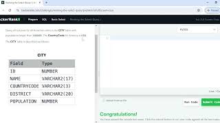 Revising Select Query 1 | HackerRank SQL Questions solutions
