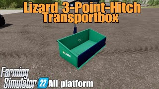 Lizard 3-Point-Hitch Transportbox / FS22 mod for all platforms