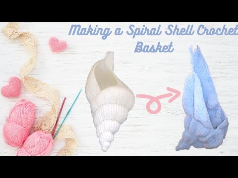 Crocheting a Spiral Shell Basket for my Friend's Birthday~