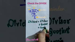 Check the DIVIDE|Divide and Check|Class 3rd-5th|Maths