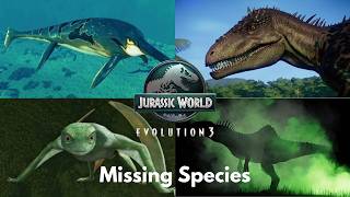 All Missing Species - Jurasssic World Evolution 3