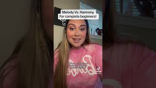 What is Melody vs Harmony? Singers 101! #singingtips #melody#harmony