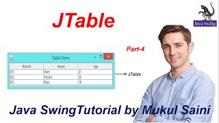 #35.4 Java Swing Tutorial | JTable in Java part-4 | delete a row in JTable