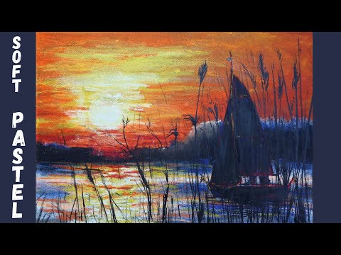 Pastellkreide malen, Tutorial f&uuml;r Anf&auml;nger, Mischtechnik, Pastel Painting for beginners, mixed media