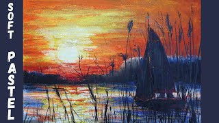 Pastellkreide malen, Tutorial f&uuml;r Anf&auml;nger, Mischtechnik, Pastel Painting for beginners, mixed media