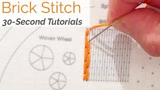 How To: Brick Stitch Embroidery: 30-Second Tutorial