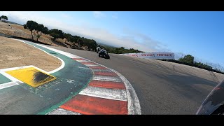 PTT Laguna Seca, 6/7/2025 Motorcycle Track Day. Last sesh pt 1. GSXR 1000 & S1000RR onboard video.