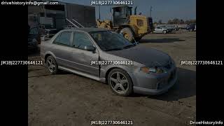 2003 MAZDA PROTEGE | VIN JM1BJ227730646121