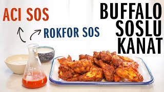 Fırında Acılı Tavuk Kanadı Tarifi Buffalo Soslu | Acı Chili Sos ve Rokfor Sos Yapımı