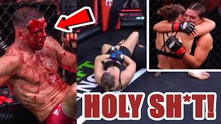 Ronda Rousey DEFEATS Gina Carano in 17 secs in MMA return! Nate Diaz left in a POOL OF BLOOD!