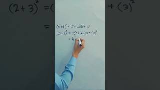 (a+b)^2 formula with example; a plus b whole square #maths #mathtriks