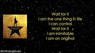 wait for it hamilton letra