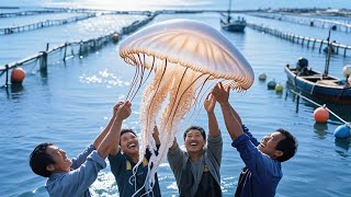 How do Chinese people raise jellyfish?#china  #jellyfish #food
