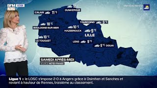 M&eacute;t&eacute;o &agrave; Lille: un samedi nuageux et pluvieux attendu