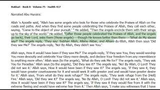 Paradise - in Invocations -Bukhari Hadith