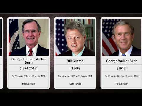 Les Pr&eacute;sidents des Etats-Unis d'Am&eacute;rique.