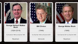 Les Pr&eacute;sidents des Etats-Unis d'Am&eacute;rique.