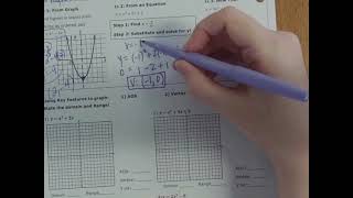Unit 8 Day 2 - Characteristics of Quadratic Functions