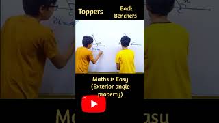 Stream Topper Vs Back bencher | Exterior Angle Property #shorts #youtubeshorts #ashortaday #viralmaths #fun Online