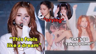 LE SSERAFIM crying after announcing their dream concert at Tokyo dome (with 55k Seats)