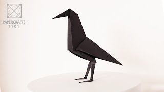 Origami Halloween Raven Crow (Tavin & Paper Crafts 1101)  Oригами おりがみ O&rho;&iota;&gamma;&kappa;ά&mu;&iota; 종이접기 Paper Crafts