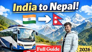 India to Nepal by Bus 🚌 | Complete Travel Guide 2026  🇮🇳➡️🇳🇵Cost, Route, Experience #travelvlog