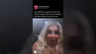 Juice WRLD’s ex girlfriend Ally Lotti claims he didn’t die from an overdose
