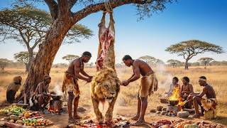 Breath Taking Kudu Hunt of the Hadzabe Tribe – A Rare Lion Encounter  Ancient Culture Documentary